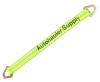 2" x 24" Hi-VIZ Green DIAMOND WEAVE 3-Ply Axle Strap with Steel Delta Ring Ends